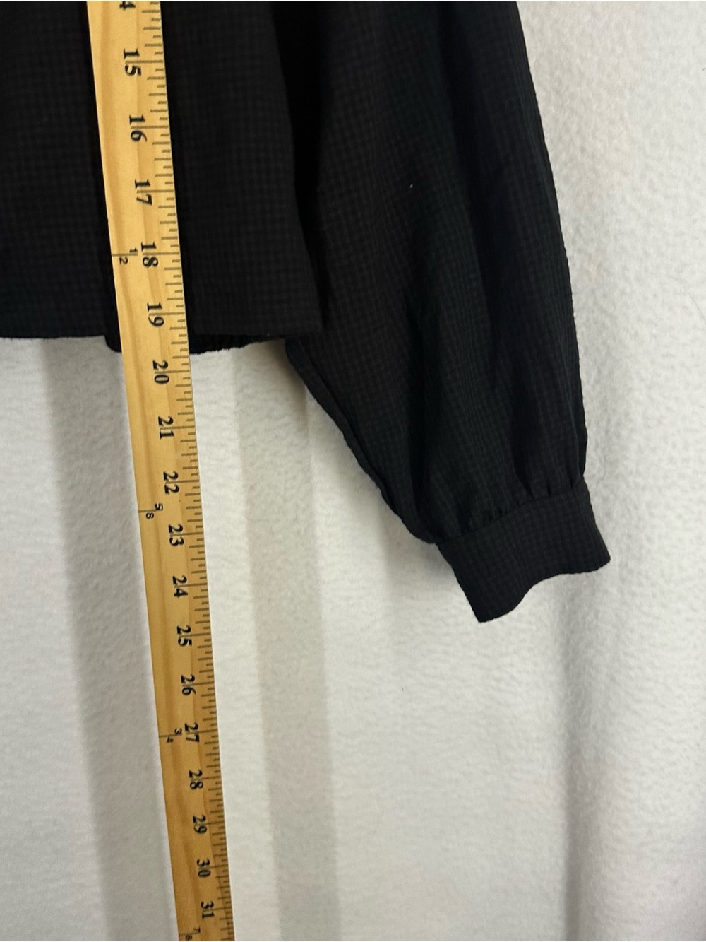 Madewell Puff Sleeve Button Front Peplum Blouse Women’s Medium‎ Black - Picture 3 of 7